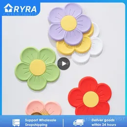 Table Mats Silicone Pot Mat Cherry Blossom Coasters Non-slip Anti-scalding Placemat Heat Insulation Pad Kitchen Accessories Decor