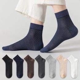 Men's Socks Tube Cotton Sweat Absorbent Comfortable Sports Casual Breathable High Quality Business Sokken Elastic Sox