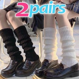 Women Socks Lolita Long Wool Knitted Foot Cover Arm Warmer Y2K Autumn Winter Crochet Heap Boot Cuffs Stockings