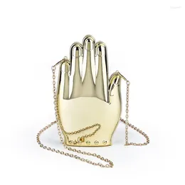 Evening Bags Lovely Palm Shaped Acrylic Bag Fashion Dinner Women's Chain Oblique Crossbody Cute