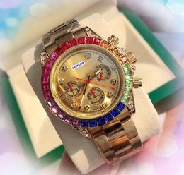 Popular Military Men Women Unisex Watches Business Leisure Stainless Steel Clock Quartz Automatic Day Date Colorful Diamonds Ring Watch first star choice gifts
