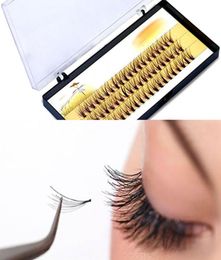 3D False Eyelashes 614mm Individual Lashes Feather Plastic Cotton Stalk Single Cluster Planting Russian Premade Volum Eyelashes E9251043