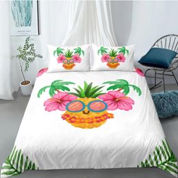 Bedding Sets 3D Flowers And Pineapple Duvet Cover Set Comforter Covers Pillow 173 230 265 Custom