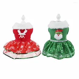 Dog Apparel Pet Christmas Dress Costume Soft Reindeer Outfits Comfortable Tutu Skirt Easy To Clean Up Supplies