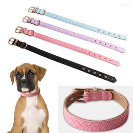 Dog Collars Leather Collar And Leash Metal Buckle Safety Personalised Adjustable For Small Medium Big Dogs Pet Accessories