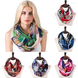 Party Supplies Designer Brand Women Plaid Ring Neck Scarf Winter Neckerchief Print Cable Infinity Circle Scarves Warm Voile Loop Shawl Snood