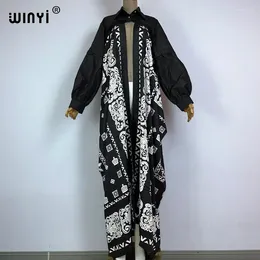 Cardigan For Women Africa Long Sleeve Street Wear Summer Print Muslim Lady Ramadan Kimonos Kuwait Fashion Kaftan
