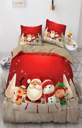 3D Christmas Design Comforter Case Duvet Quilt Cover Bedding Set Double King Queen Double Single Size Home Textile 2103191642607