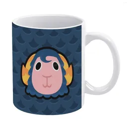 Mugs EUNICE White Mug Good Quality Print 11 Oz Coffee Cup Sheep Leaf Acnl Happy Home Designer Animal Forest Doubu