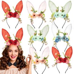 Hair Clips Ears Floral Headbands Flower Women Garlands Crown Wreath 3D For Wedding