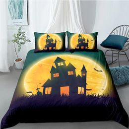 Bedding Sets 3D Halloween Castle Design Duvet Cover Quilt Covers And Pillow Cases Full Twin Single Double Size Home Texitle