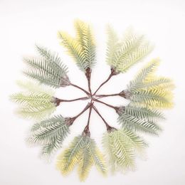 Decorative Flowers 6pcs Artificial Plant Pineapple Grass For Handmade DIY Scrapbook Wreath Fake Plants Decoration