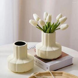 Vases Simple Style Ceramic Vase Decorative Room Table Plant Pot Flower Arrangement Container Living Office Decoration