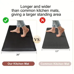 Bath Mats Cushioned Anti Fatigue For Kitchen Floor Extra Thick Memory Foam Rugs Waterproof Wide Ergonomic
