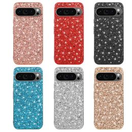 Luxury Glitter Vogue Phone Case for Google Pixel 9 9Pro 8 8Pro 7 7Pro 7A 6 6Pro 6A Durable Sturdy Stylish Women Shiny Leather Back Cover Shockproof