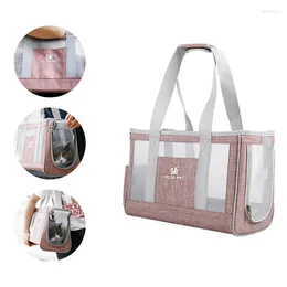 Cat Carriers Dog Mesh Breathable Pets Carrier Handbag Foldable Shoulder Pet Bags Portable Outdoor Puppy Kitten Backpack