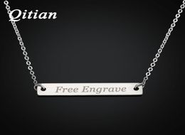 Bar Necklace Engraved in Stainless Steel Personalised Name Necklace Nameplate Custom Made with Any Name2934337