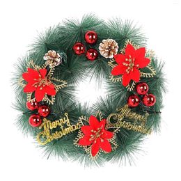 Decorative Flowers In Christmas Decorations Garland Wreaths For Front Door Wreath Year Xmas Tree Decor