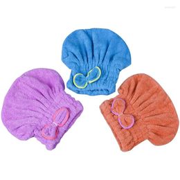 Towel Really Microfiber Cute Bow Shower Cap Dry Hair Thicken Shampoo Drying Bathroom Water Absorbent Protect