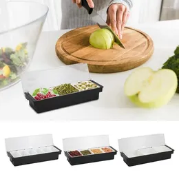 Storage Bottles Kitchen Food Box With Multi Compartments Portable Organiser Seasoning Rack Container Accessories