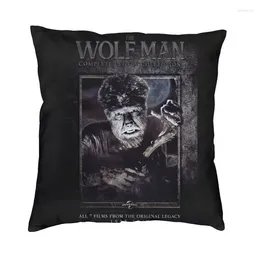 Pillow The Wolfman Cover 60x60 Cm Halloween Horror Movie Monster Throw Case Home Decoration Bedding Sofa Pillowcase
