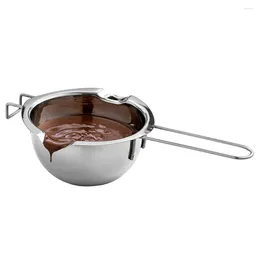 Baking Tools 304 Stainless Steel Butter Cheese Chocolate Melting Pan Long Handle Wax Pot Scented Candle Handmade Soap Making Bakeware