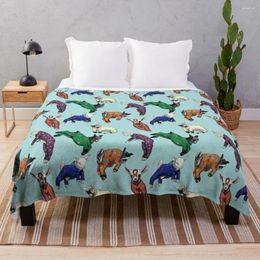 Blankets Goats In PJs Throw Blanket For Travel Light Cotton Sofa