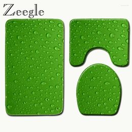 Bath Mats Zeegle Printed Shower Mat Non Slip Bathroom Carpet Toilet Lid Cover Floor Microfiber Rugs Memory Foam Rug
