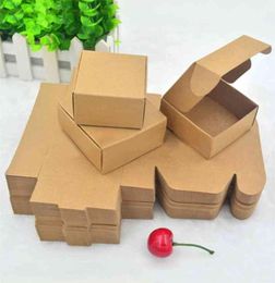 50PcsLot Paper Gift Packaging Box Soap Storage Holder DIY Handmade Packaging Cardboard Box Natural Craft Folding Gift Box 210326379540392