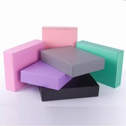 10pcs 15155cm Grey Black Pink Paper Packaging Cardboard Box OrnamentsScarfTie gift packaging paper carton box1538244