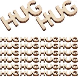 Storage Bottles 100pcs Wood Hug Jar Of Gift Filler Cutouts Letter Piece Cutout Bulk