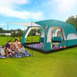 Tents and Shelters Double bed tent can accommodate 5-8 people for leisure camping double layer thick rainproof outdoor homeQ240511