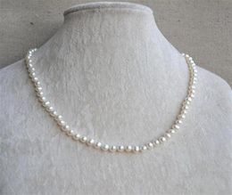 100 Natural Pearl Jewellery White Colour 56mm Flower Girl Freshwater Pearl Necklace Wedding Birthday Party Gift284o9389905