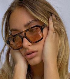 Classic Pilot Sunglasse Vintage Yellow Lens Fashionable Sunglass Female Candy Color 70s Glasses Eyewears 2206211701539