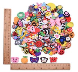 40-150PCS Ranom Cartoon Animal Shoes Charms Flower Pig Letter Decoration Fit Wristband Accessories Kids X-MAS Gifts4740471