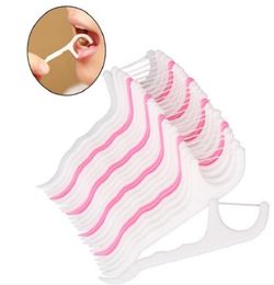 Disposable Dental Flosser Interdental Brush Teeth Stick Toothpicks Floss Pick Oral Gum Teeth Cleaning Care4251112