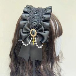 Party Supplies Gothic Lolita Headdress Maid Lace Handmade Versatile Hair Accessories Cute Cosplay Headbands Sweet Hairpin