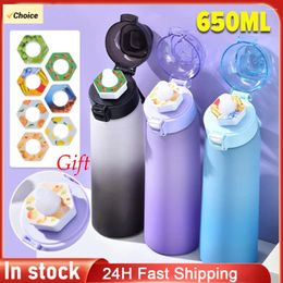 Water Bottles 650ML Scent Flavored Bottle Leak-Proof With 7 Flavor Pods Scented Drinking Cup Portable For Travel Climbing Hiking