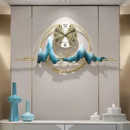 Wall Clocks Oriental Art Bedroom Clock Big Size Modern Metal Luxury Watch Quartz Creative Stylish Horloge Interior Decorating