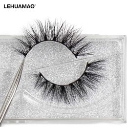 False Eyelashes LEHUAMAO Luxury 5D Mink Hair Eyelash Wispy Cross Natural Extension Tool Makeup Handmade A04 Q240510