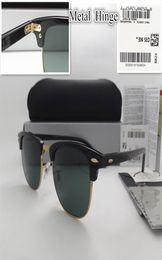 High quality Glass lens 51MM Fashion Men Women Plank frame Coating Sunglasses Sport Vintage Sun glasses With box4809372