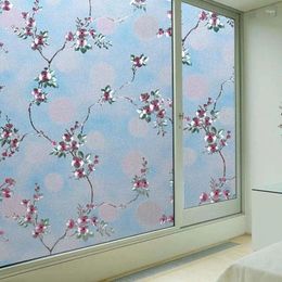 Window Stickers Colors 3D Crystal Plum Diamond Home Cover Film No-Glue Stained Decorative Privacy Glass 40/45/50/60/75/80 200cm