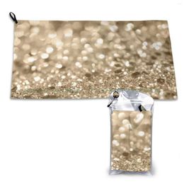 Towel Champagne Gold Lady Glitter #2 ( Faux ) #shiny #decor #art Quick Dry Gym Sports Bath Portable Digital