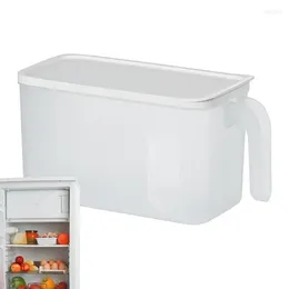 Storage Bottles Fridge Box With Handle Organizer Fresh Vegetables Fruit Boxes Drain Basket Pantry Kitchen For Veggies