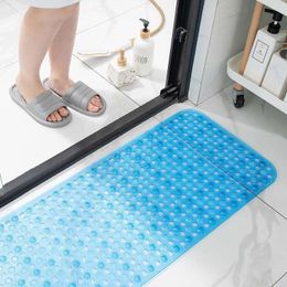Bath Mats 100CM X 40CM Diamond Bathroom Non-slip Mat With Suction Cup Leakage Holes PVC Bathtub For Home Use Bathing Foot