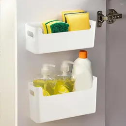 Kitchen Storage Multifunctional Cabinet Box Punch-Free Wall-mounted Organiser Makeup Hanging Basket
