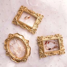 Frames Ins Gold Vintage Po Frame Decoration Resin Props Art Shooting Accessories Home Shopping Mall Supplies