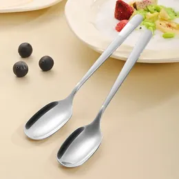 Spoons 1pc 304 Stainless Steel Spoon Soup Rice LongHandle Tableware Set Kitchen Utensils
