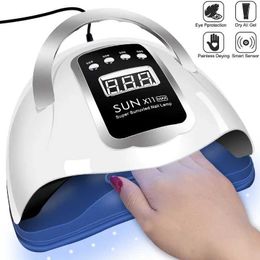 Nail Dryers Nail lamp 132W/54W/36W High Power Gel Lamp UV Lamp Fast Curing Nail Dryer With Big Room and Timer Smart Sensor Nail Tools T240510