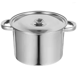 Double Boilers Covered Stockpot Cooking With Lid Kitchen Supply Stainless Steel Rice Bucket Thicken Induction Large Household
